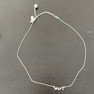 MRS. Kate Spade silver necklace